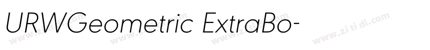 URWGeometric ExtraBo字体转换